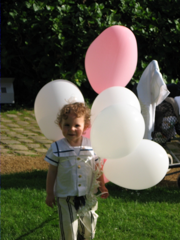 Child with balloons