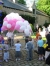 Children prepare the release of balloons