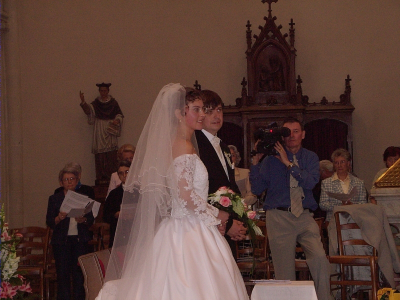 Wedding couple at the Church