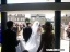 Wedding couple exits the City hall